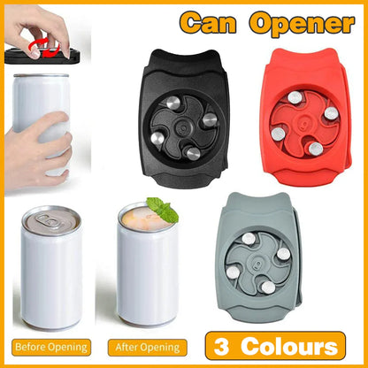Topless Can Opener Manual Kitchen Tool for Beer Soda and Tin Bottles - Black - Mekamart Australia