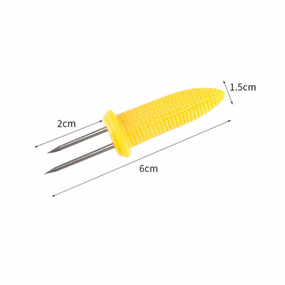 BBQ Corn Holders Set of 10 Reusable Stainless Steel Skewers for Kitchen and Grill - Mekamart Australia