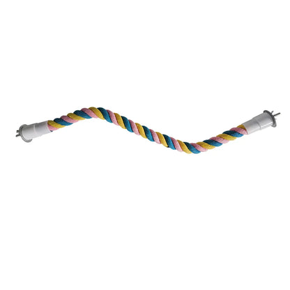 U Shaped Parrot Cotton Rope Climbing Toy Perch Stand for Bird Cage - 120cm
