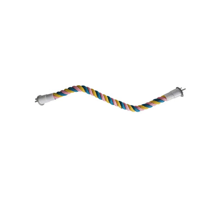 U Shaped Parrot Cotton Rope Climbing Toy Perch Stand for Bird Cage - 80cm