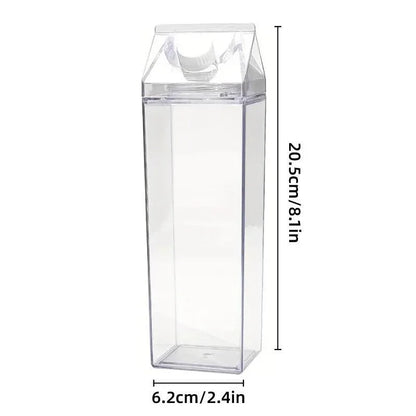4pcs Large Capacity Square Mug Transparent Plastic Water Juice Drinking Cups - Mekamart Australia