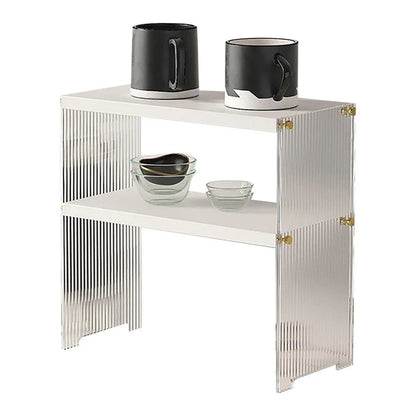 Acrylic Desktop Cup Holder Multi-Purpose Portable Storage Organizer For Home - Brown - Mekamart Australia