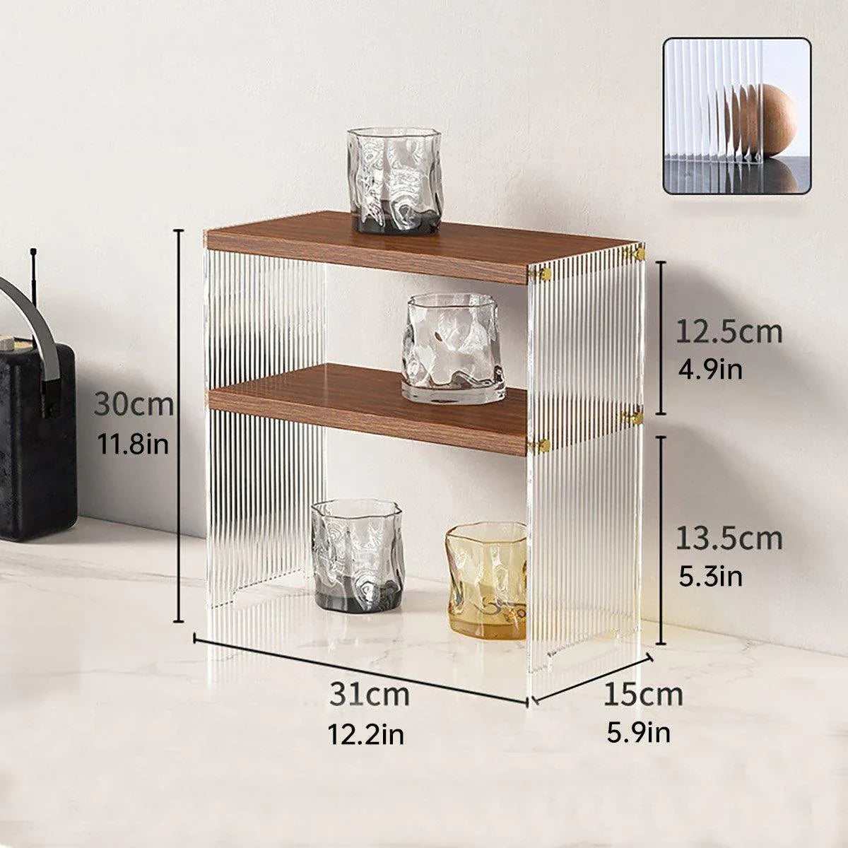 Acrylic Desktop Cup Holder Multi-Purpose Portable Storage Organizer For Home - White - Mekamart Australia