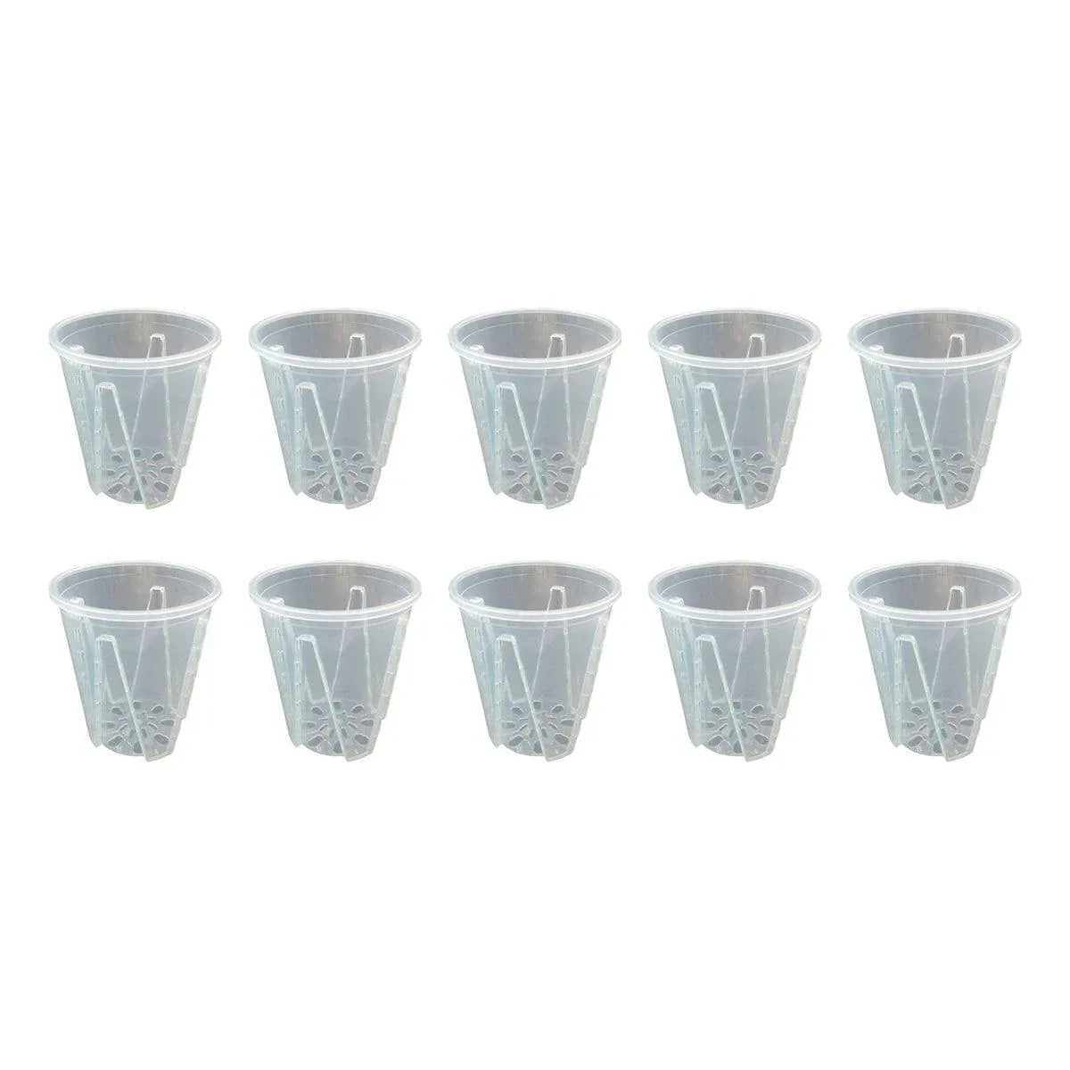 10xClear Plastic Orchid Pots with Holes for Phalaenopsis Root Aeration - Mekamart Australia