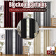 2pcs Semi Blackout Curtain Fabric Solid Colour Home Decor Drapes for Living Room - Light Grey - 132x244cm - Mekamart Australia