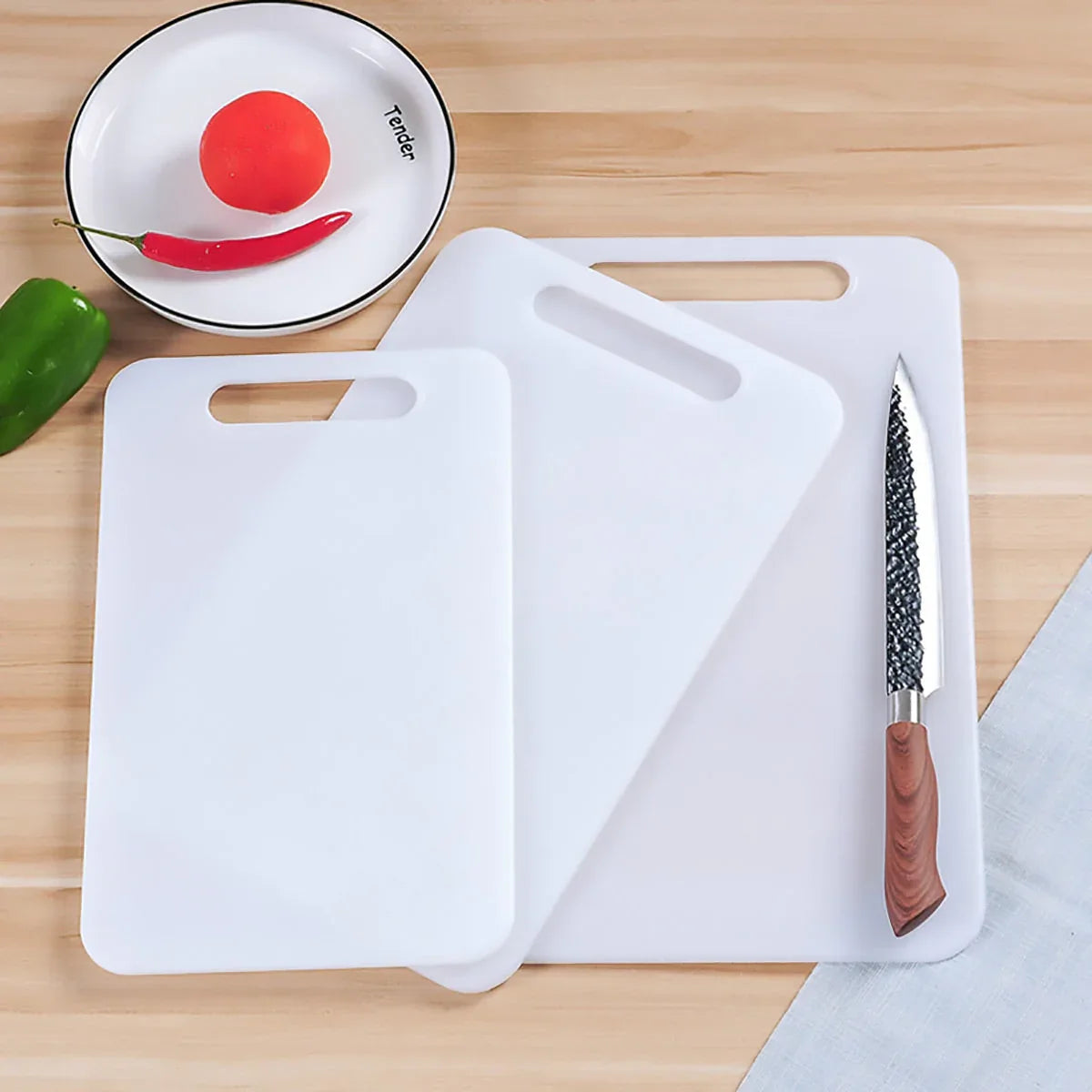 Plastic Cutting Board Small Size Chopping Board for Kitchen Food Prep Home Use - 43x27cm - Mekamart Australia