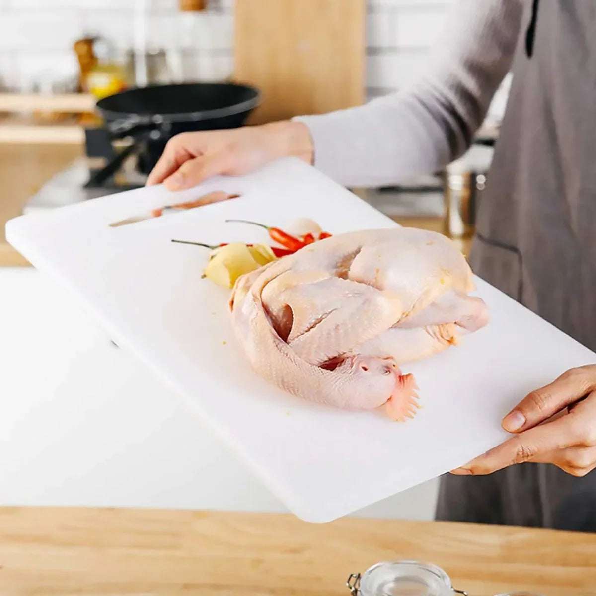 Plastic Cutting Board Small Size Chopping Board for Kitchen Food Prep Home Use - 43x27cm - Mekamart Australia