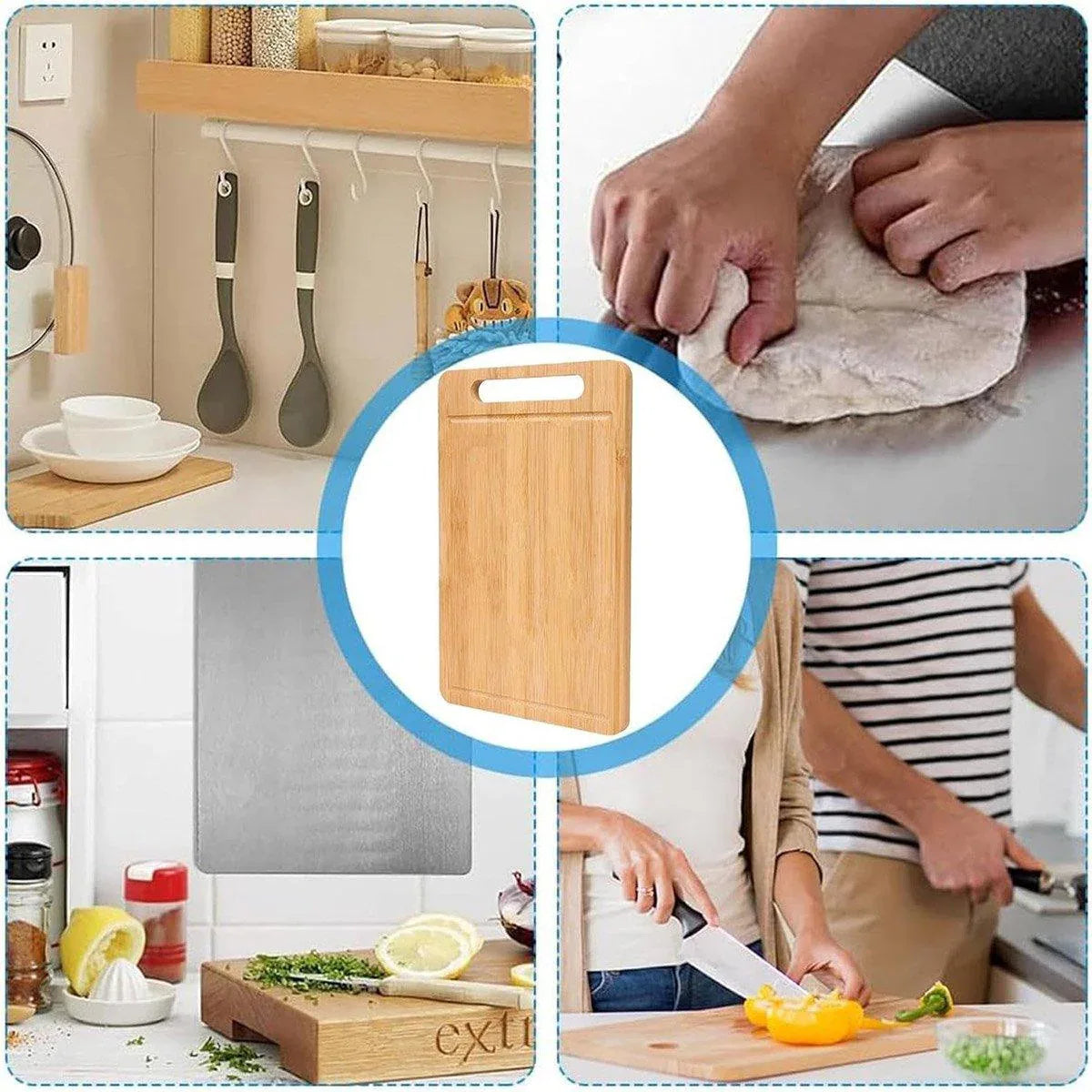 Kitchen Cutting Board Household Chopping Board Durable Bamboo Cutting Board - Mekamart Australia