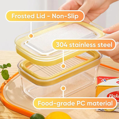With Lid Butter Cutting Box Slicers Case Cheese Slicers Butter Dish Box - Mekamart Australia