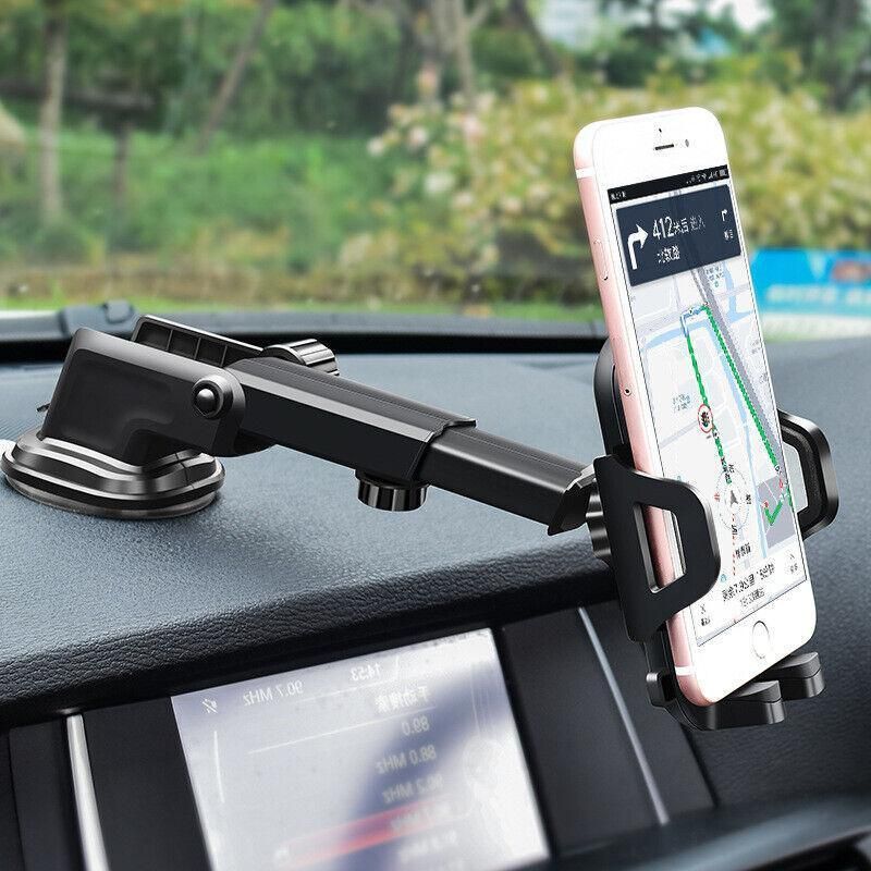 Universal 360� Windshield Mount Car Smart Phone Holder Cradle Long Neck Au