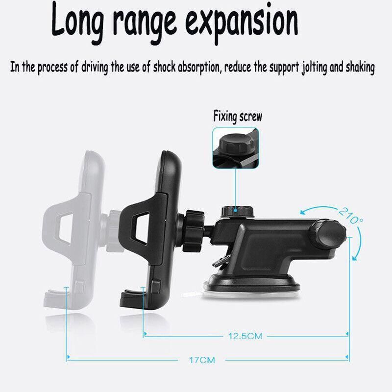 Universal 360� Windshield Mount Car Smart Phone Holder Cradle Long Neck Au