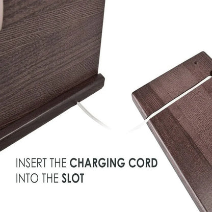 Solid Wood Multi function Desktop Phone Stand Durable Stable Non Slip Space Saving
