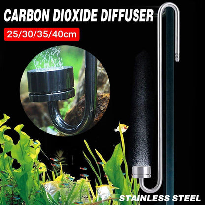 Stainless Steel Aquarium CO2 Diffuser Carbon Dioxide Atomizer Grass Tank Bubbler - 40cm - Mekamart Australia