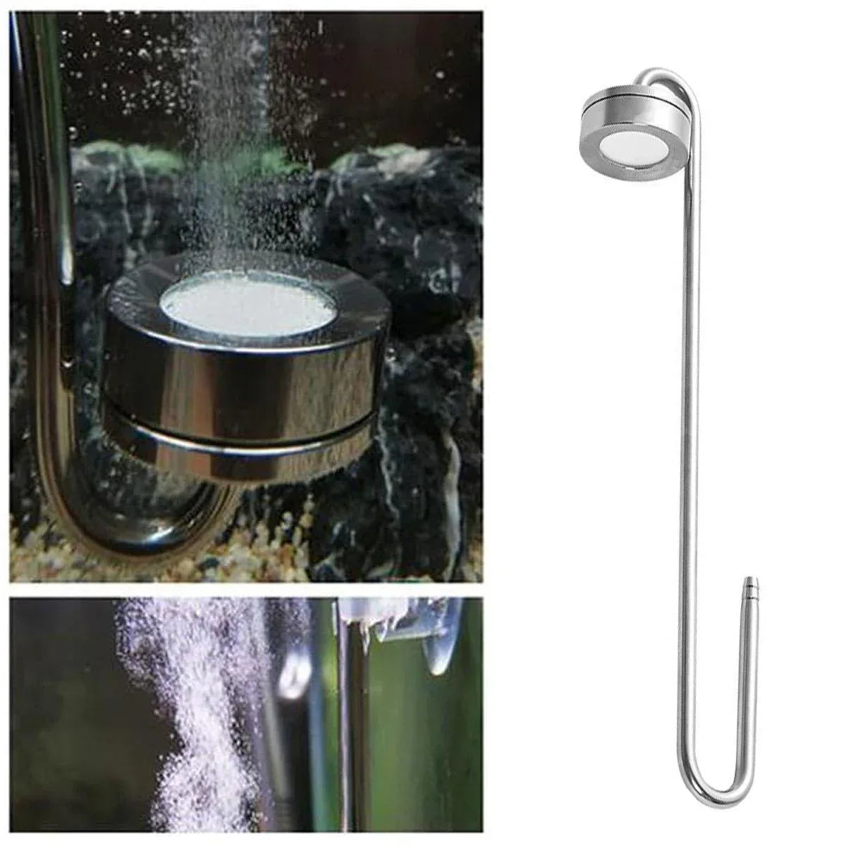 Stainless Steel Aquarium CO2 Diffuser Carbon Dioxide Atomizer Grass Tank Bubbler - 40cm - Mekamart Australia