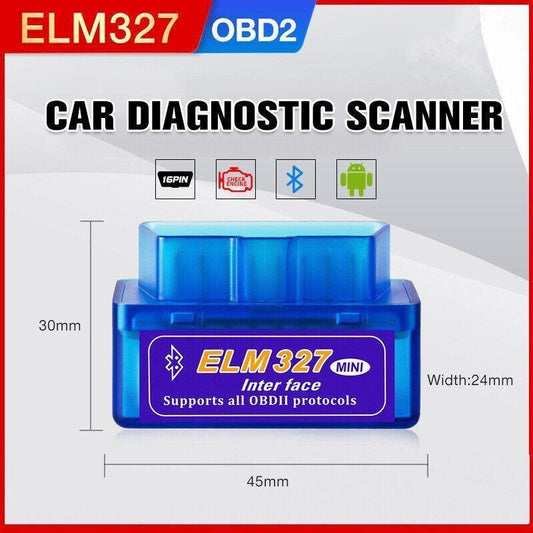 Bluetooth OBD2 ELM327 Car Scanner IOS Android Diagnostic Auto Scan Tool OBDII