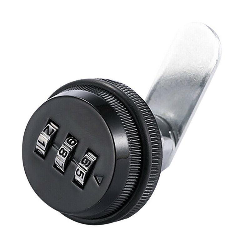 3 Digital Code Combination Cam Lock Furniture Post Mail Box Cabinet Locker Safe - Silver