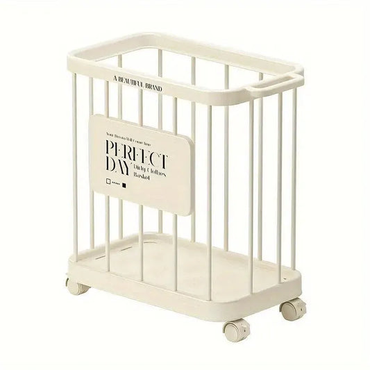 Removable Laundry Basket Clothes Organizer Household Storage Bin with Shelving