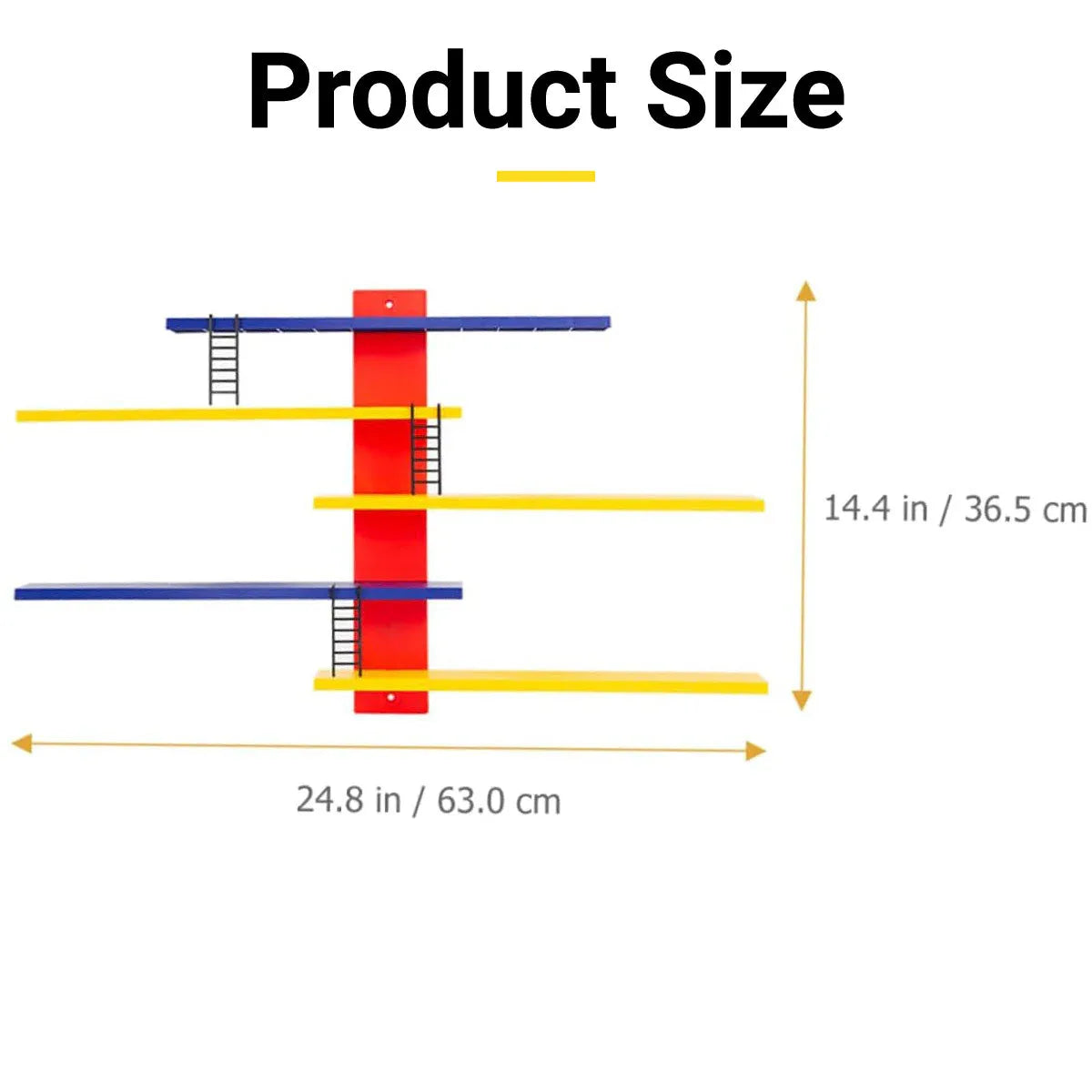 Multi Layer Wall Display Rack Step Shelf for Toys Dolls Desk Room Office Decor - Mekamart Australia