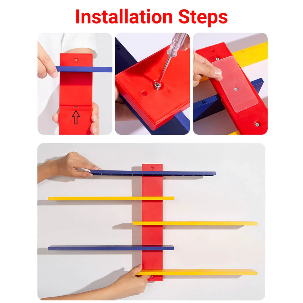Multi Layer Wall Display Rack Step Shelf for Toys Dolls Desk Room Office Decor - Mekamart Australia