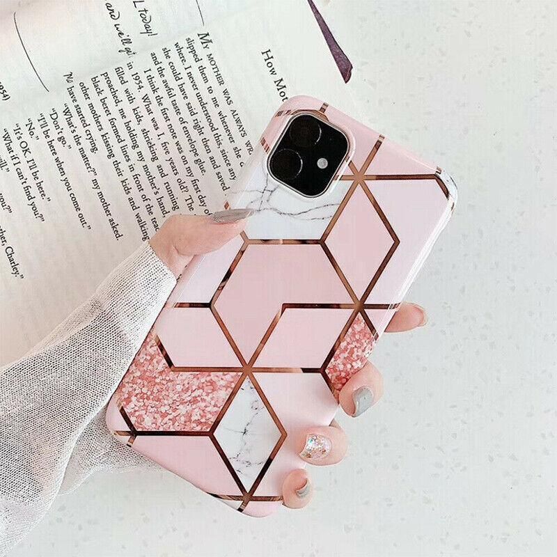 Case For Iphone 13 12 11 Pro Max Xr Xs 8 Marble Phone Shockproof Cover Silicone