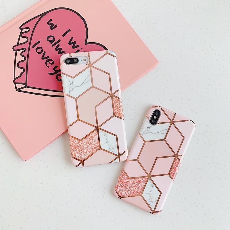 Case For Iphone 13 12 11 Pro Max Xr Xs 8 Marble Phone Shockproof Cover Silicone