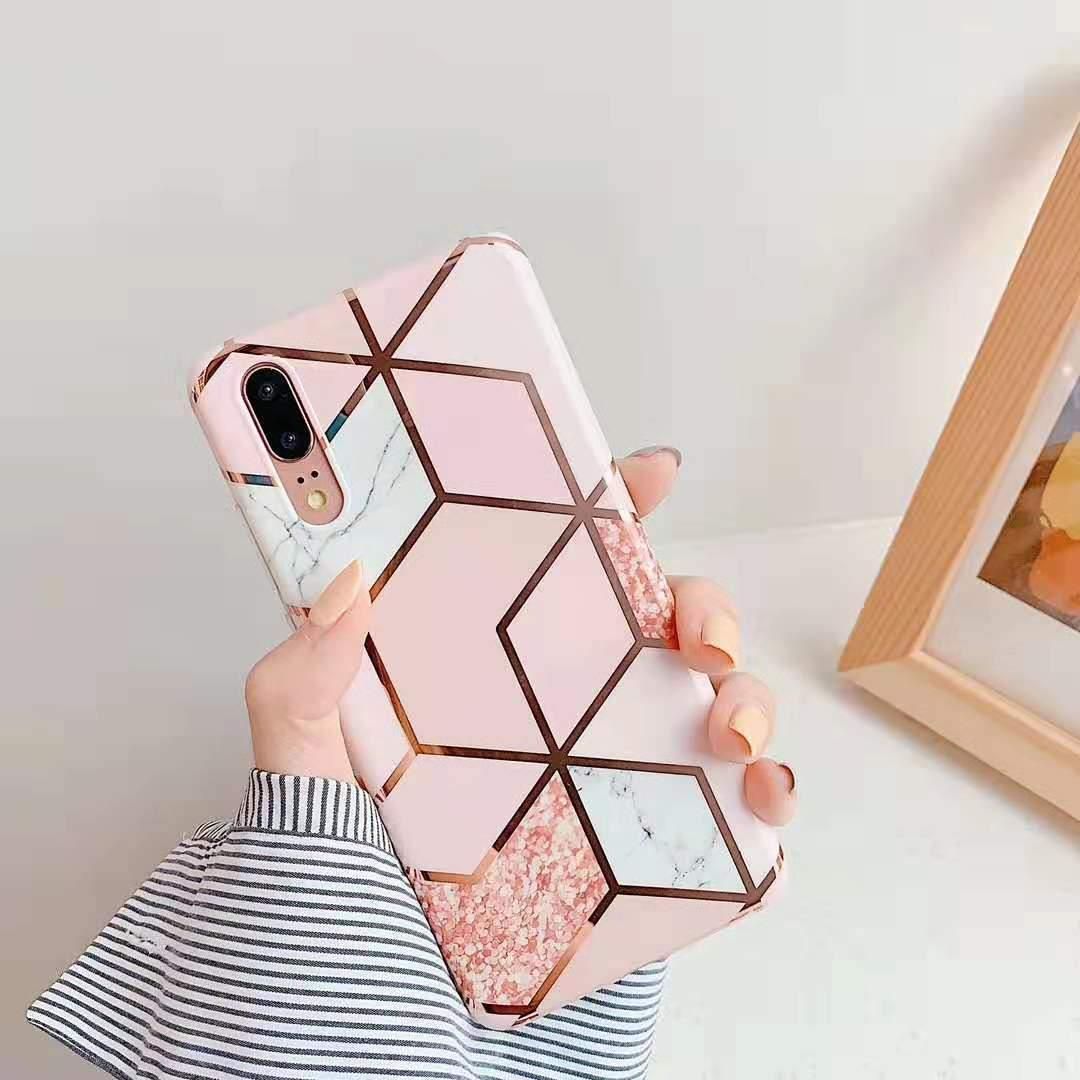 Case For Iphone 13 12 11 Pro Max Xr Xs 8 Marble Phone Shockproof Cover Silicone