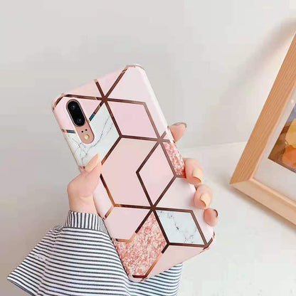 Case For Iphone 13 12 11 Pro Max Xr Xs 8 Marble Phone Shockproof Cover Silicone