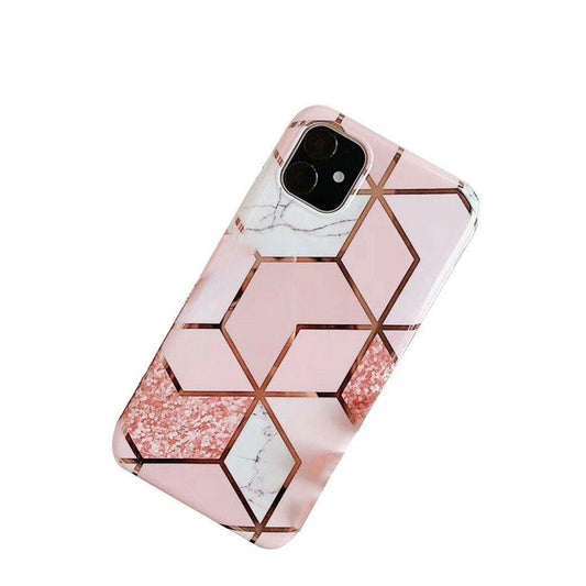 Case For Iphone 13 12 11 Pro Max Xr Xs 8 Marble Phone Shockproof Cover Silicone