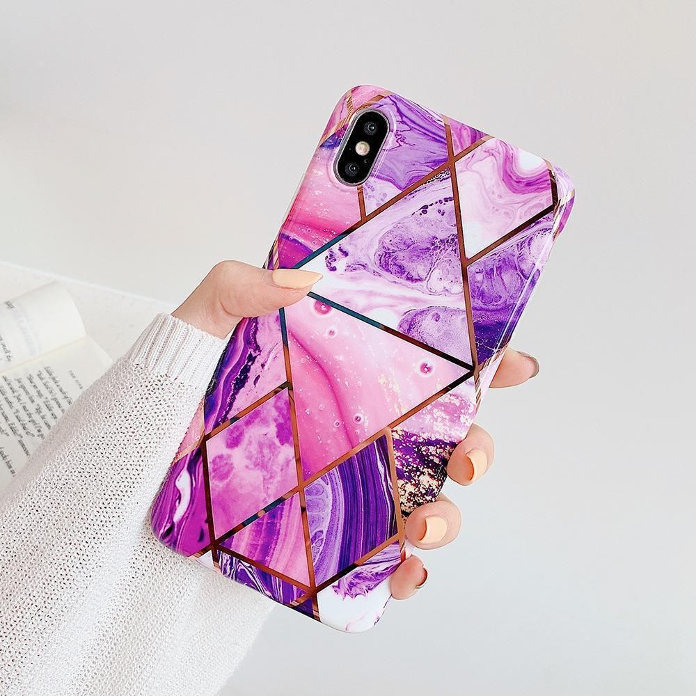Case For Iphone 13 12 11 Pro Max Xr Xs 8 Marble Phone Shockproof Cover Silicone