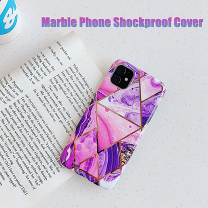 Case For Iphone 13 12 11 Pro Max Xr Xs 8 Marble Phone Shockproof Cover Silicone