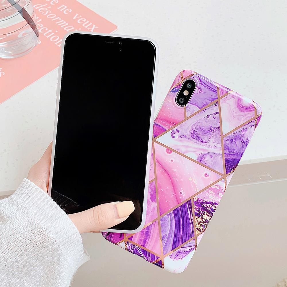 Case For Iphone 13 12 11 Pro Max Xr Xs 8 Marble Phone Shockproof Cover Silicone
