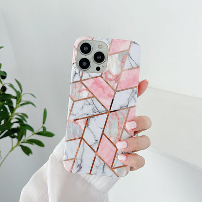 Case For Iphone 13 12 11 Pro Max Xr Xs 8 Marble Phone Shockproof Cover Silicone
