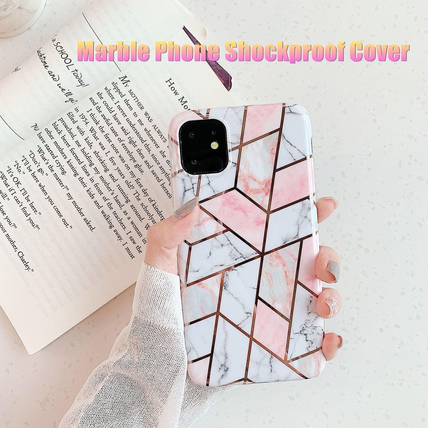 Case For Iphone 13 12 11 Pro Max Xr Xs 8 Marble Phone Shockproof Cover Silicone