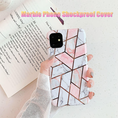 Case For Iphone 13 12 11 Pro Max Xr Xs 8 Marble Phone Shockproof Cover Silicone