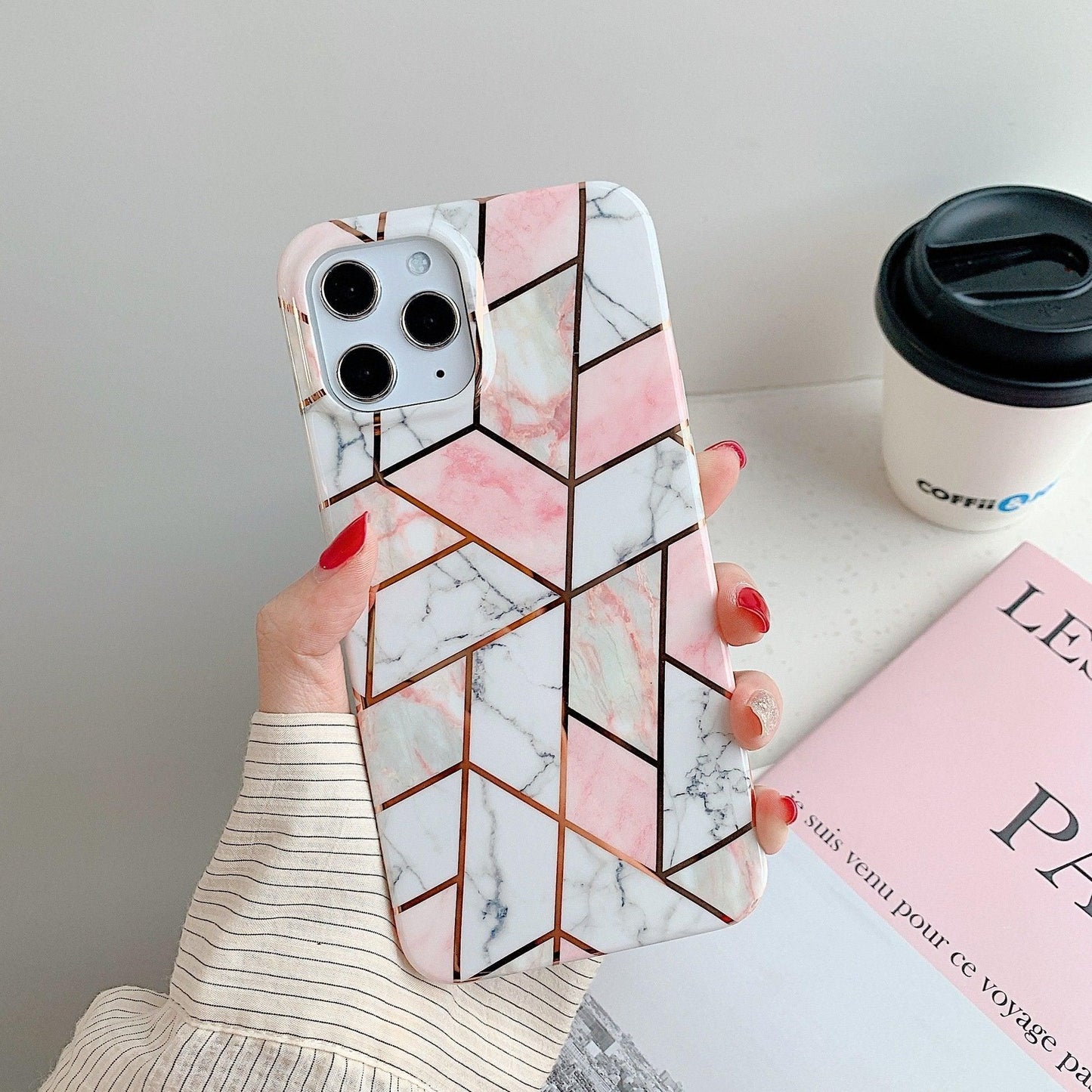 Case For Iphone 13 12 11 Pro Max Xr Xs 8 Marble Phone Shockproof Cover Silicone