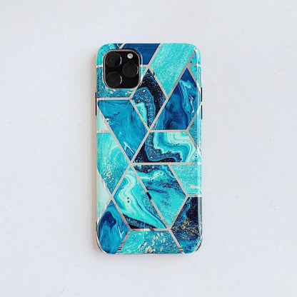 Case For Iphone 13 12 11 Pro Max Xr Xs 8 Marble Phone Shockproof Cover Silicone