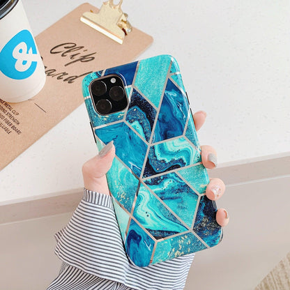 Case For Iphone 13 12 11 Pro Max Xr Xs 8 Marble Phone Shockproof Cover Silicone