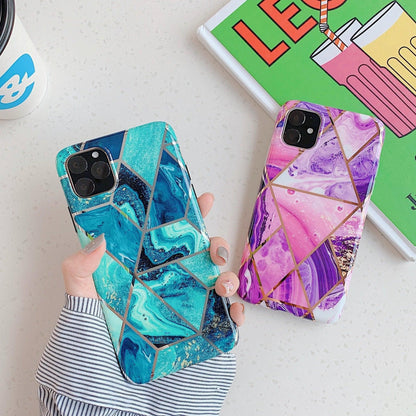 Case For Iphone 13 12 11 Pro Max Xr Xs 8 Marble Phone Shockproof Cover Silicone