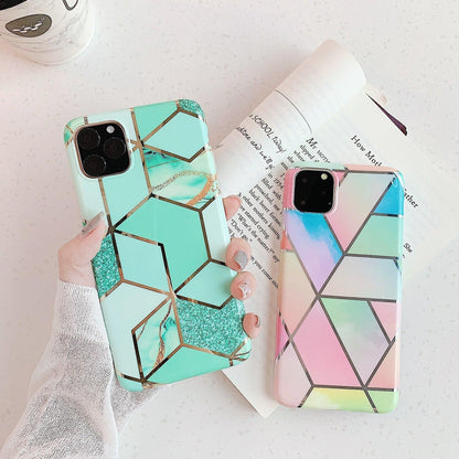 Case For Iphone 13 12 11 Pro Max Xr Xs 8 Marble Phone Shockproof Cover Silicone