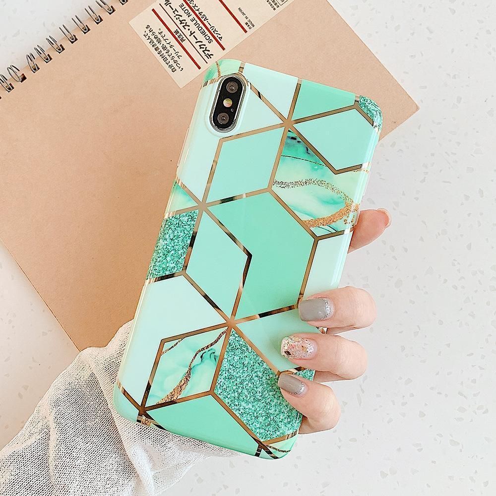 Case For Iphone 13 12 11 Pro Max Xr Xs 8 Marble Phone Shockproof Cover Silicone