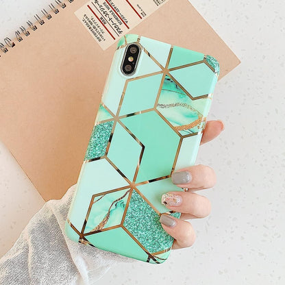 Case For Iphone 13 12 11 Pro Max Xr Xs 8 Marble Phone Shockproof Cover Silicone