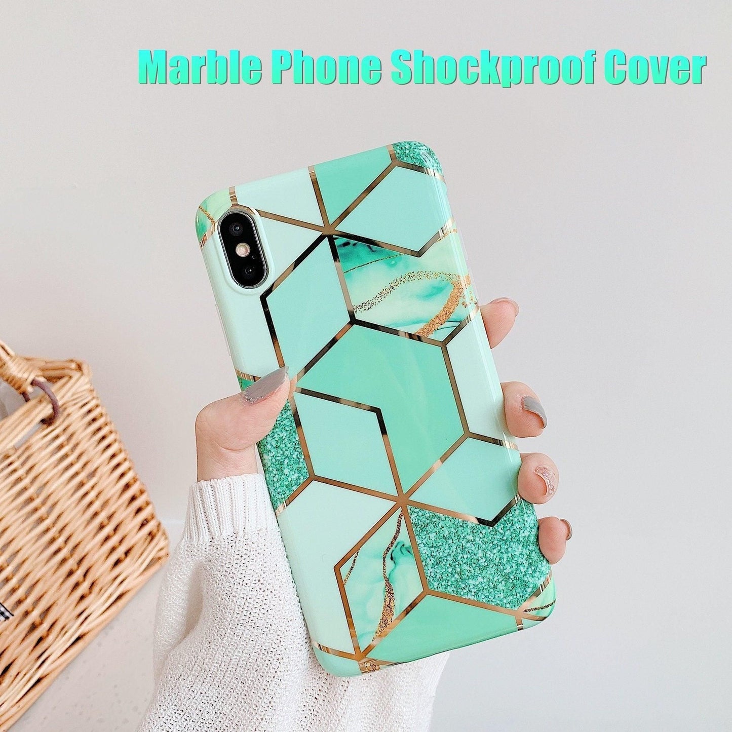 Case For Iphone 13 12 11 Pro Max Xr Xs 8 Marble Phone Shockproof Cover Silicone