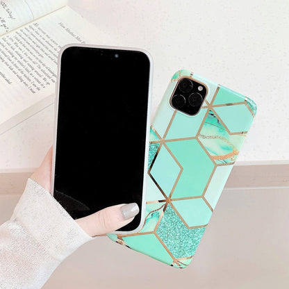 Case For Iphone 13 12 11 Pro Max Xr Xs 8 Marble Phone Shockproof Cover Silicone