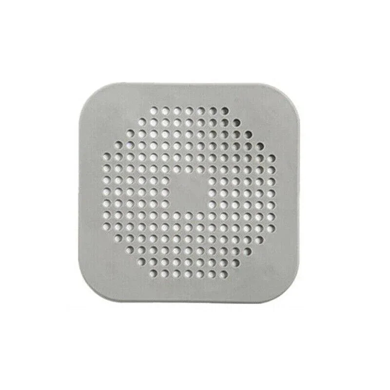 2Pc Square Drain Cover For Shower Drain Hair Catcher Flat Silicone Plug For Bath - 2PCS-White - Mekamart Australia