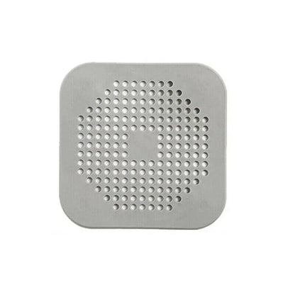 2Pc Square Drain Cover For Shower Drain Hair Catcher Flat Silicone Plug For Bath - 2PCS-White - Mekamart Australia