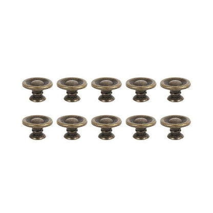 10/20/40Pcs Antique Brass Drawer Knobs Vintage Cabinet Handles Cupboard Pulls - 10PCS