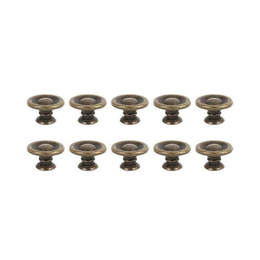 10/20/40Pcs Antique Brass Drawer Knobs Vintage Cabinet Handles Cupboard Pulls - 10PCS