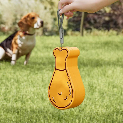 Portable Pet Water Bottle Outdoor Feeder Dual Purpose Drinking Travel Use - White