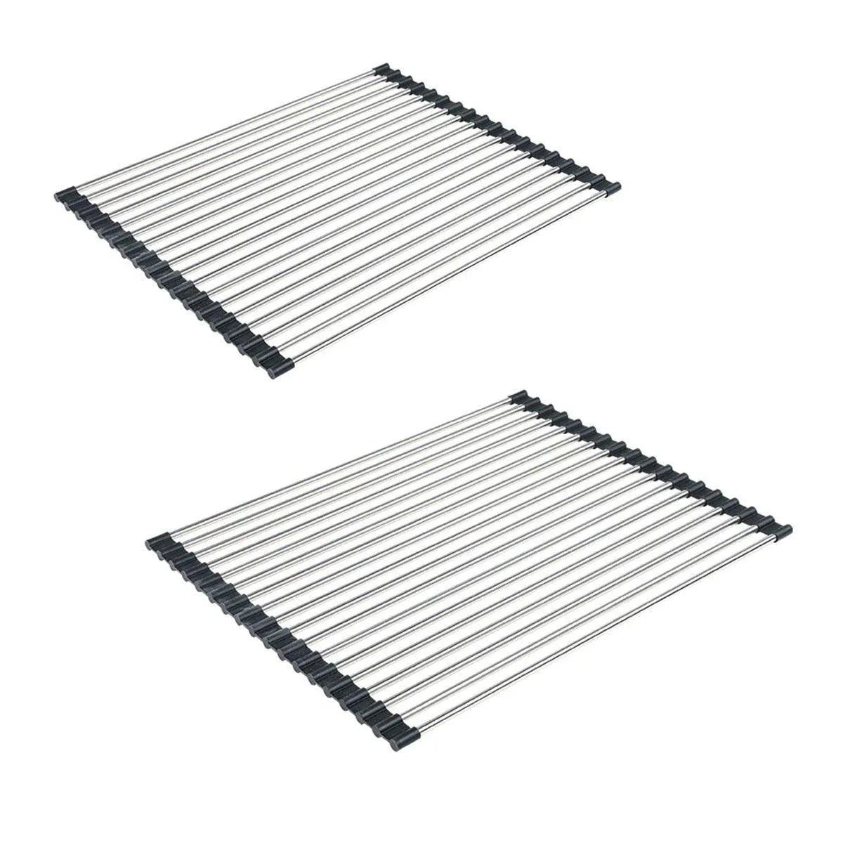 Multifunctional Stainless Steel Draining Rack Folding Sink Organizer for Kitchen - 580 x 400mm - Mekamart Australia