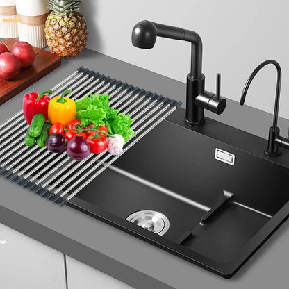 Multifunctional Stainless Steel Draining Rack Folding Sink Organizer for Kitchen - 580 x 400mm - Mekamart Australia